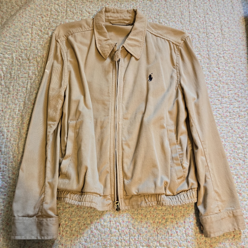 Polo Ralph Lauren cropped tan jacket